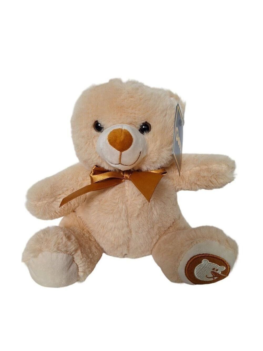 Goffa Teddy Bear Plush Cream Gold 8.5 Inch